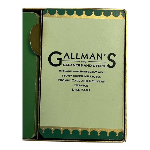 Vintage 1950s Advertising Playing Cards – Gallman’s & Brockton Cutting Die - Picture 2 of 6